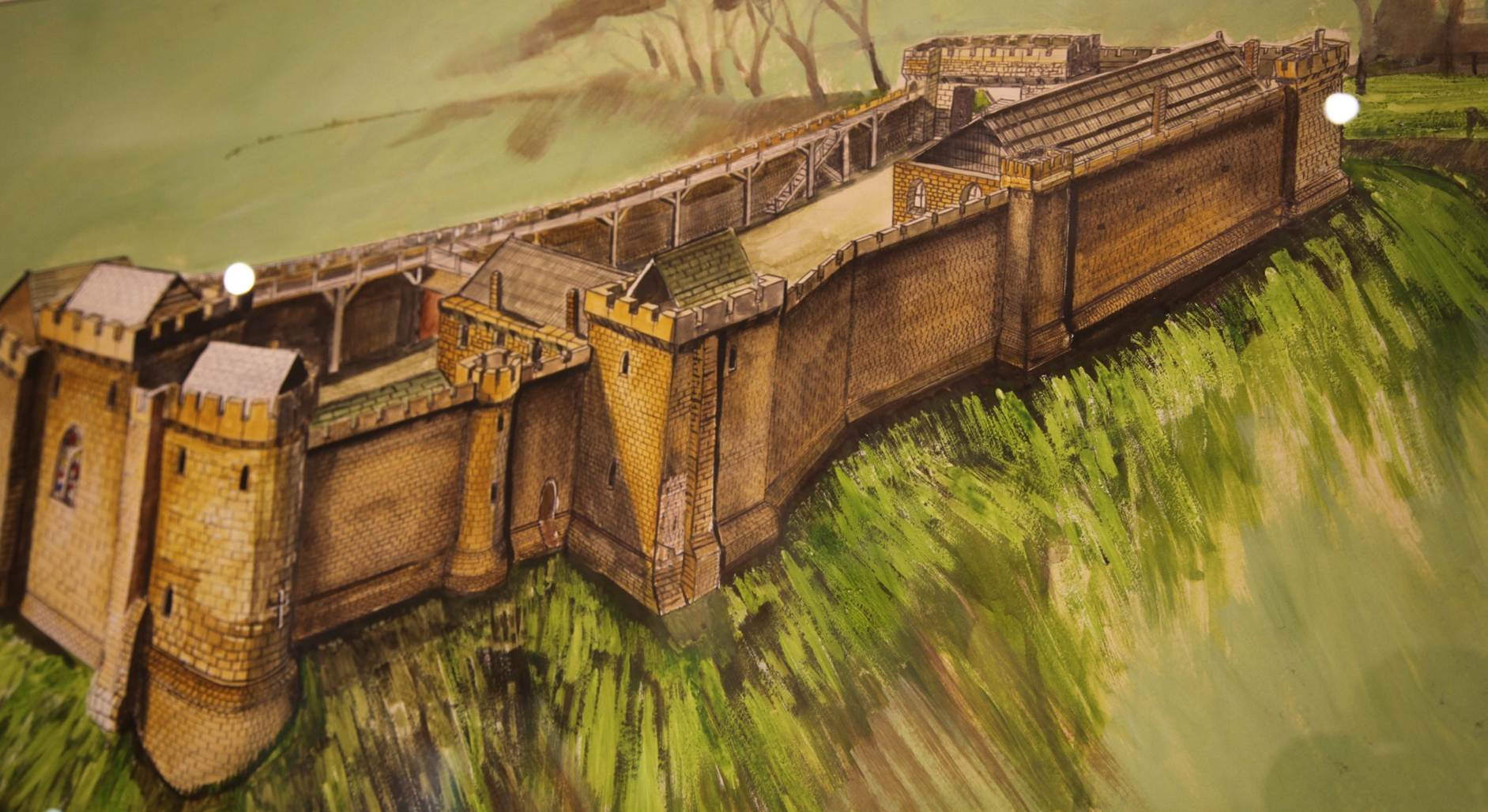 A drawing of a castle
Description automatically generated